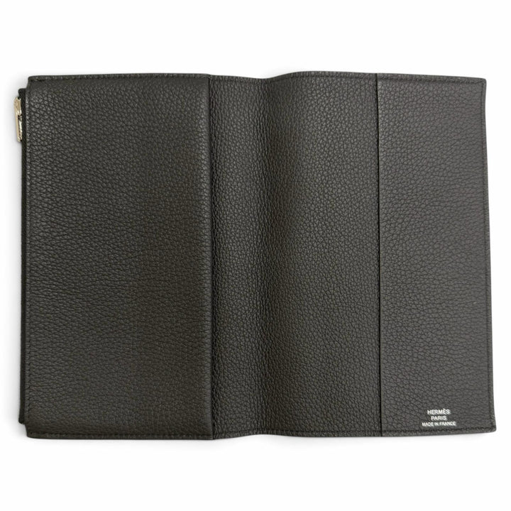 美品□HERMES エルメス EAジップ PM トゴ レザー 小物入れ 手帳カバー ブラック Z刻印 フランス製 メンズ レディース オススメ