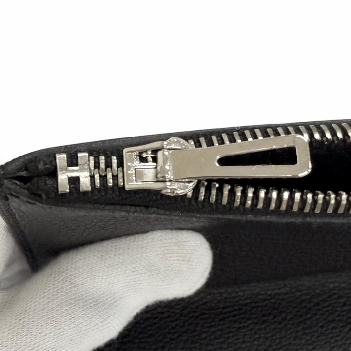 美品□HERMES エルメス EAジップ PM トゴ レザー 小物入れ 手帳カバー ブラック Z刻印 フランス製 メンズ レディース オススメ