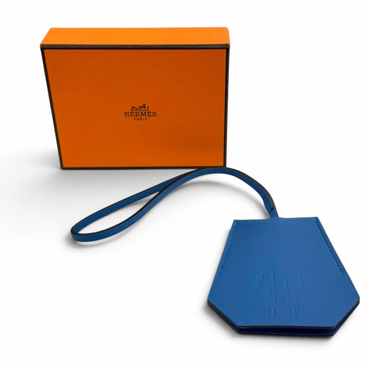 未使用品★HERMES エルメス ヴォースイフト シェーブルミゾル ブルーイドラ シルバー金具 イヤーズギフト バッグチャーム 仏製 箱付き