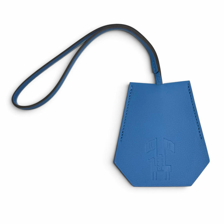 未使用品★HERMES エルメス ヴォースイフト シェーブルミゾル ブルーイドラ シルバー金具 イヤーズギフト バッグチャーム 仏製 箱付き