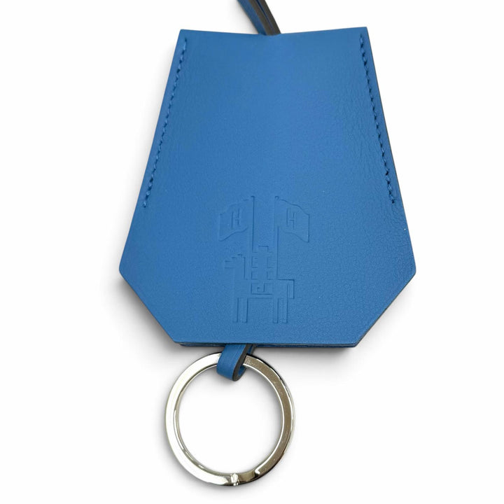 未使用品★HERMES エルメス ヴォースイフト シェーブルミゾル ブルーイドラ シルバー金具 イヤーズギフト バッグチャーム 仏製 箱付き