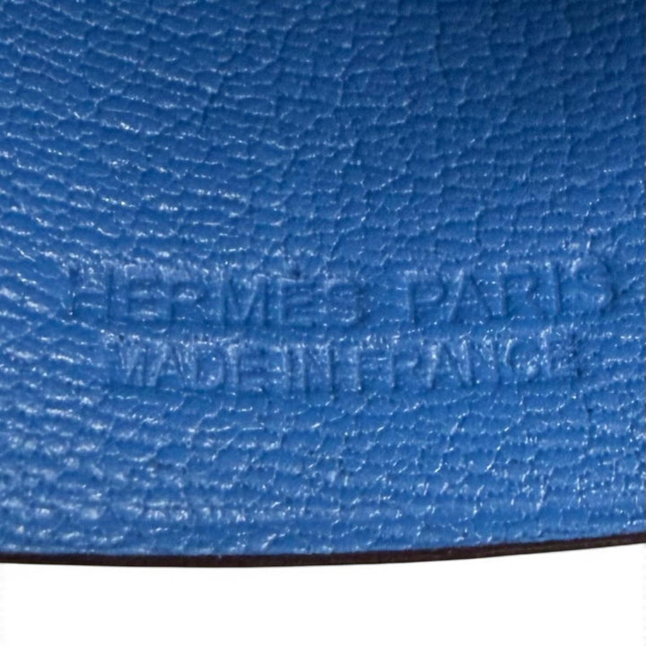 未使用品★HERMES エルメス ヴォースイフト シェーブルミゾル ブルーイドラ シルバー金具 イヤーズギフト バッグチャーム 仏製 箱付き