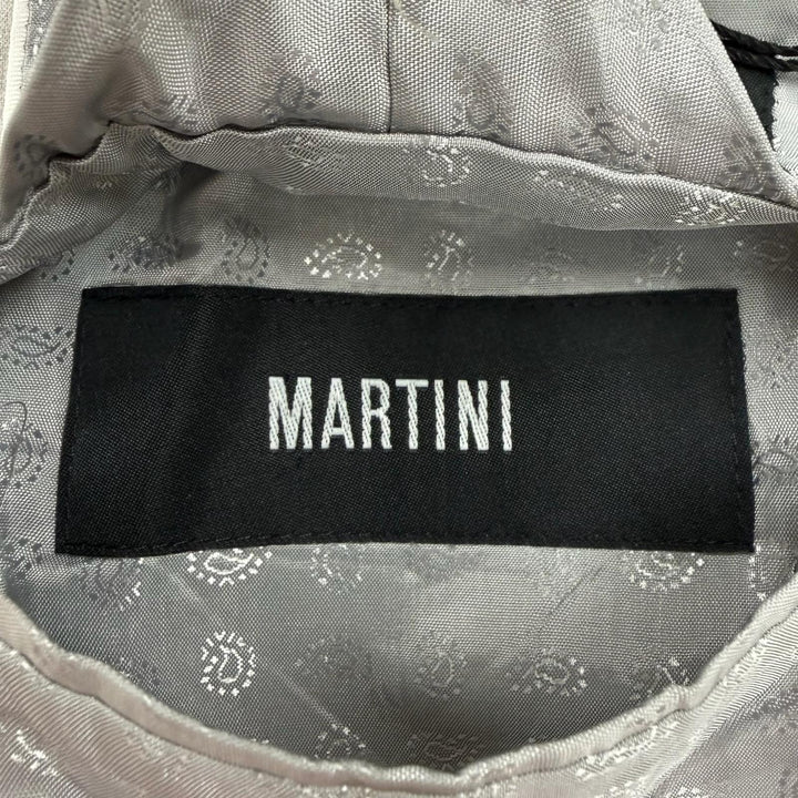 未使用品▼DOLCE&amp;GABBANA ドルチェ＆ガッバーナ MARTINI ウール シルク 黒タグ シングルスーツ セットアップ グレー 54 正規品 メンズ