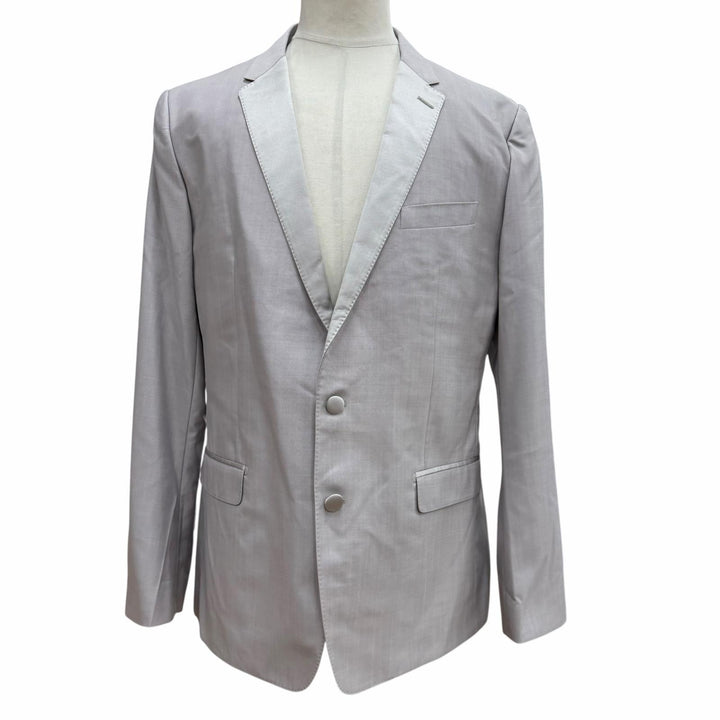 未使用品▼DOLCE&amp;GABBANA ドルチェ＆ガッバーナ MARTINI ウール シルク 黒タグ シングルスーツ セットアップ グレー 54 正規品 メンズ