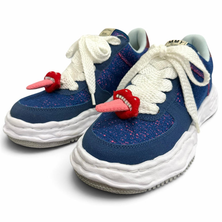 未使用品□Maison MIHARA YASUHIRO 71 MICHAEL メゾン ミハラヤスヒロ ミシェル C11FW705 WAYNE with lips ローカットスニーカー 青 41