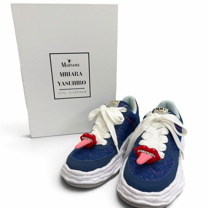 未使用品□Maison MIHARA YASUHIRO 71 MICHAEL メゾン ミハラヤスヒロ ミシェル C11FW705 WAYNE with lips ローカットスニーカー 青 41