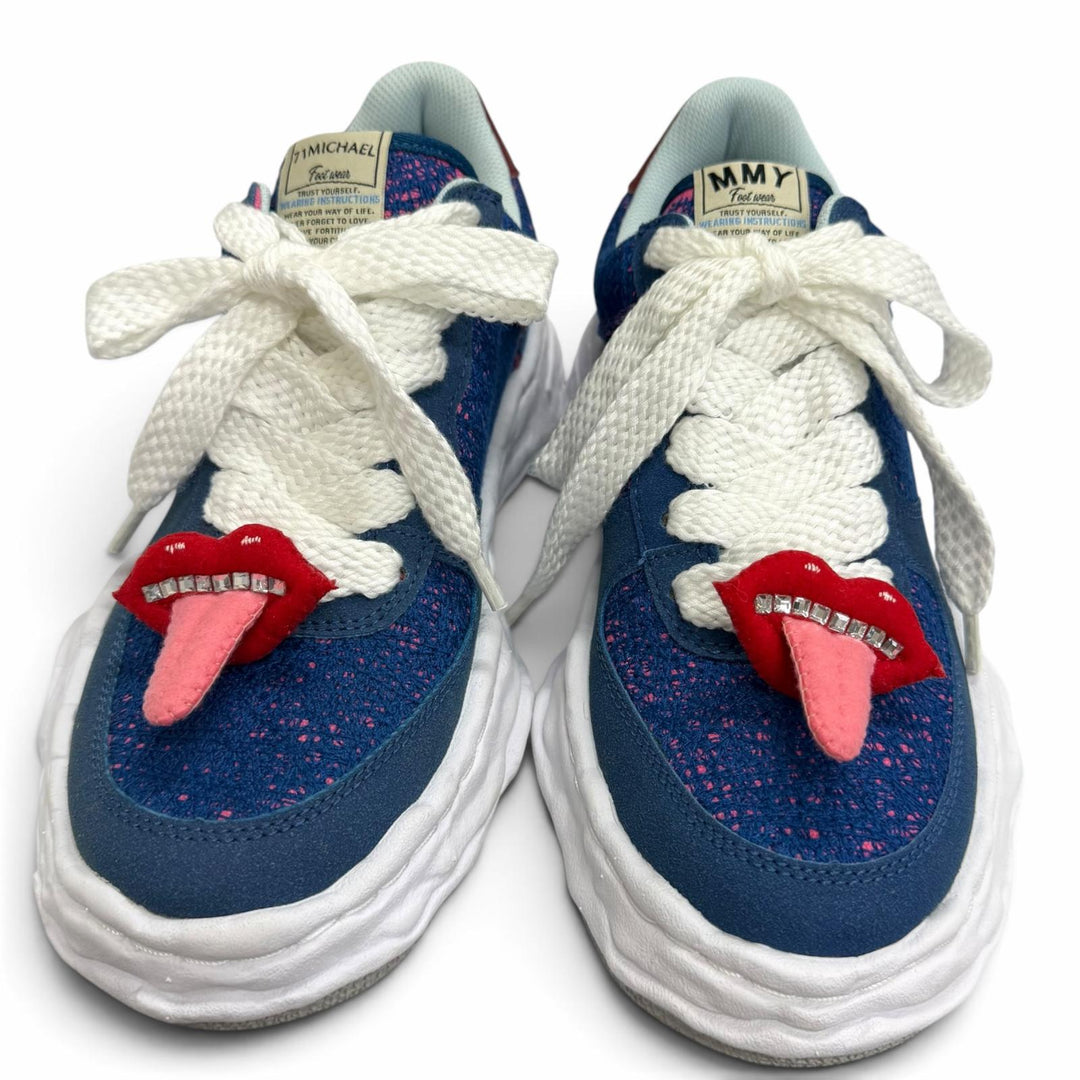 未使用品□Maison MIHARA YASUHIRO 71 MICHAEL メゾン ミハラヤスヒロ ミシェル C11FW705 WAYNE with lips ローカットスニーカー 青 41