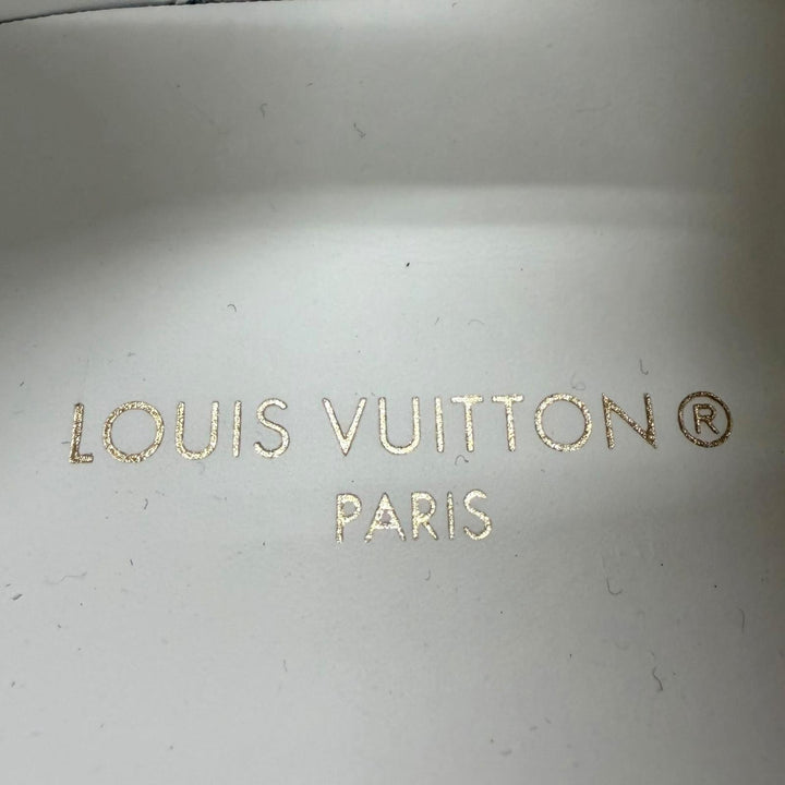 未使用品□LOUIS VUITTON ルイヴィトン LV オリライン キャンバス ローカットスニーカー ブルー オレンジ ホワイト 6 イタリア製 メンズ
