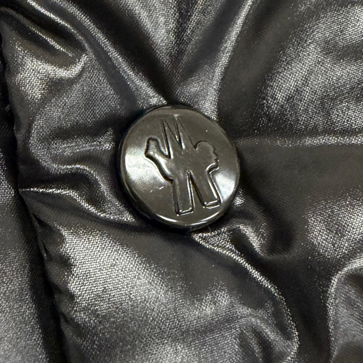 美品□MONCLER GENIUS 7 FRAGMENT HIROSHI FUJIWARA モンクレール 2022年製 OSTEEN GILET ダウンベスト ジレ ブラック 1 正規品 メンズ