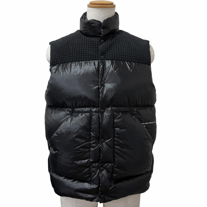 美品□MONCLER GENIUS 7 FRAGMENT HIROSHI FUJIWARA モンクレール 2022年製 OSTEEN GILET ダウンベスト ジレ ブラック 1 正規品 メンズ
