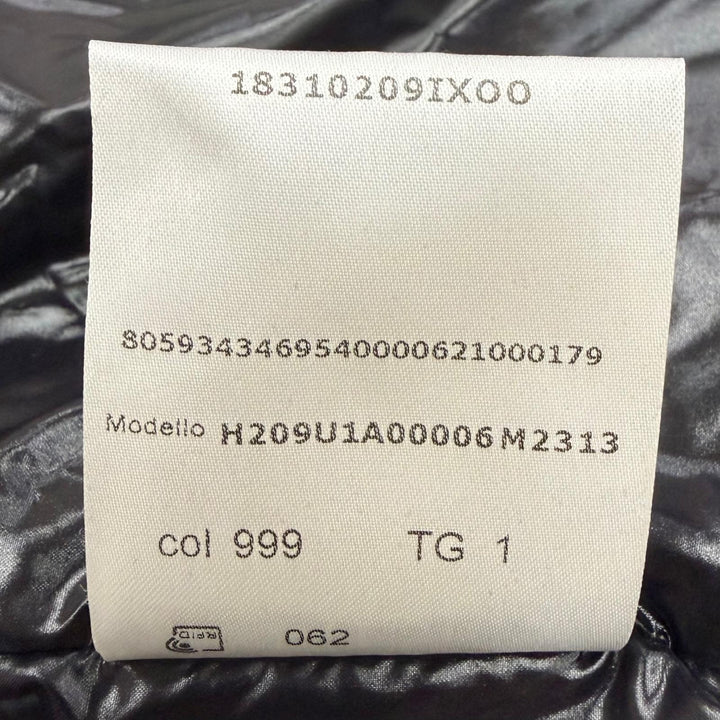 美品□MONCLER GENIUS 7 FRAGMENT HIROSHI FUJIWARA モンクレール 2022年製 OSTEEN GILET ダウンベスト ジレ ブラック 1 正規品 メンズ