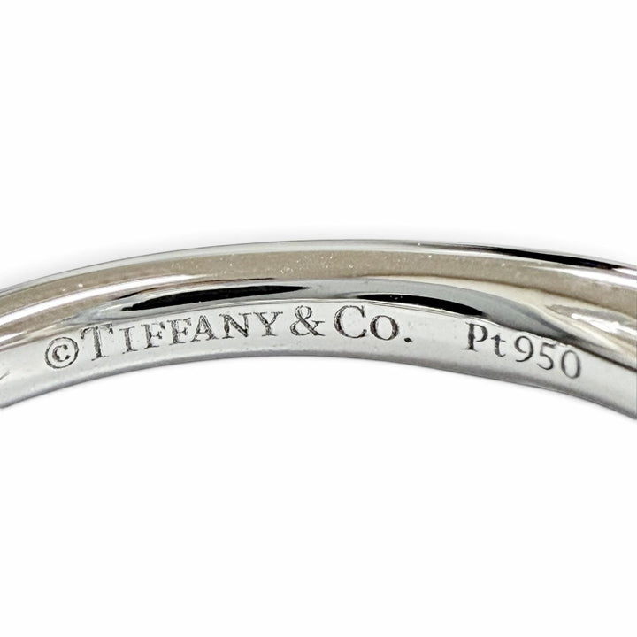 極美△TIFFANY&amp;Co. ティファニー ソリティア チャネルセッティング リング ダイヤモンド PT950 D0.28tc/E/VVS2/3EX プラチナ JP9号 2.7g