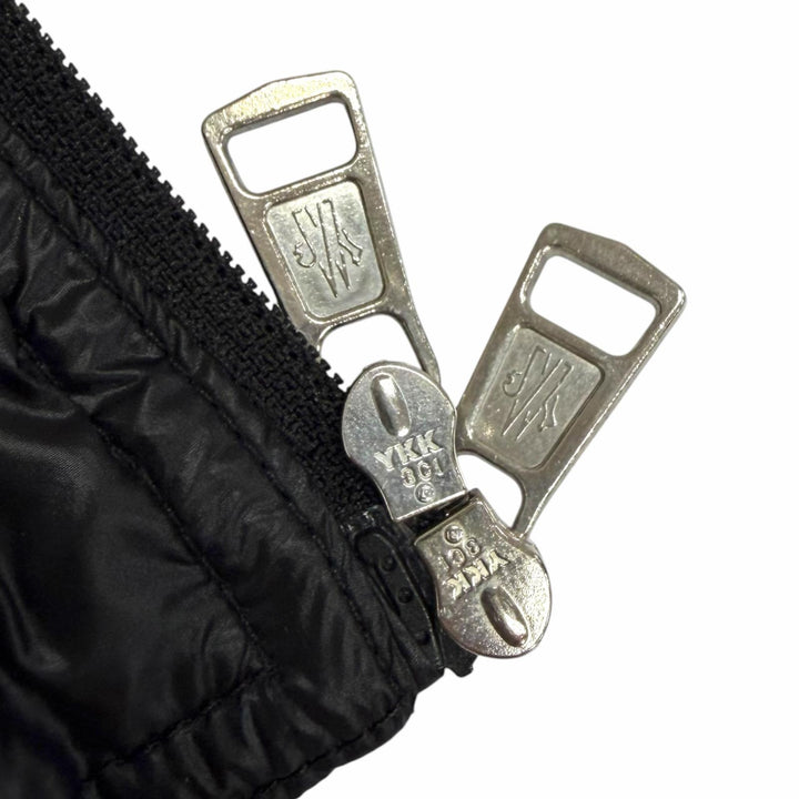 美品□MONCLER モンクレール GUI GILET ロゴワッペン WZIP パッカブル ライトダウンベスト ジレ ブラック 3 正規品 メンズ 軽量◎