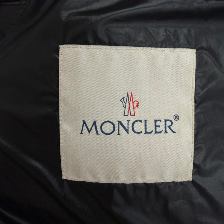 美品□MONCLER モンクレール GUI GILET ロゴワッペン WZIP パッカブル ライトダウンベスト ジレ ブラック 3 正規品 メンズ 軽量◎