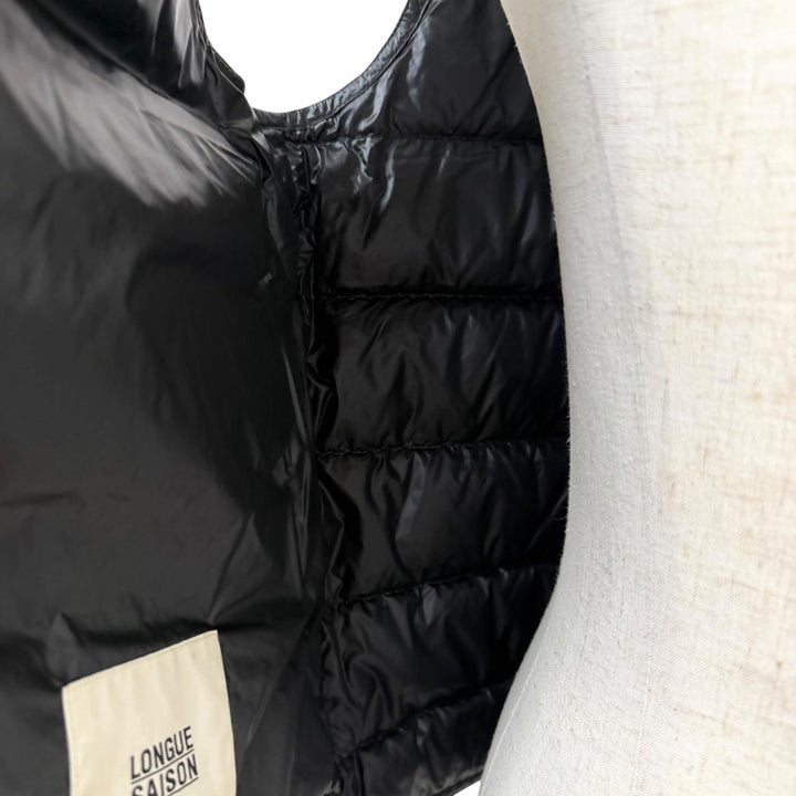美品□MONCLER モンクレール GUI GILET ロゴワッペン WZIP パッカブル ライトダウンベスト ジレ ブラック 3 正規品 メンズ 軽量◎