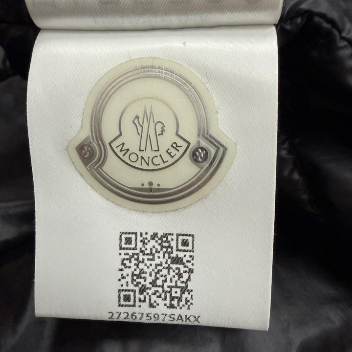 美品□MONCLER モンクレール GUI GILET ロゴワッペン WZIP パッカブル ライトダウンベスト ジレ ブラック 3 正規品 メンズ 軽量◎