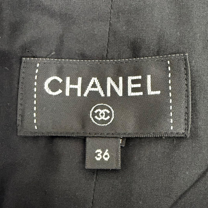 極美品△CHANEL シャネル P73336V62835 22B ウール ココマーク ライオンボタン ツイード ラップスカート ブラック ピンク 36 仏製 正規品