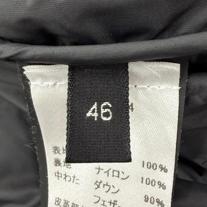 極美品▼TOM FORD トムフォード TF0317 ウール100% レザー使い ダウンジャケット ネイビー 46 イタリア製 正規品 メンズ ハンガー付き