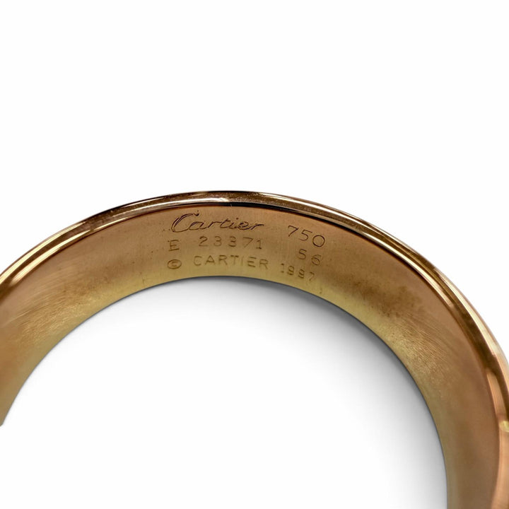 極美品☆Cartier カルティエ ドゥーブルC 2Cリング 750 K18 イエローゴールド ホワイトゴールド ピンクゴールド 56 JP16号相当 重量5.1g