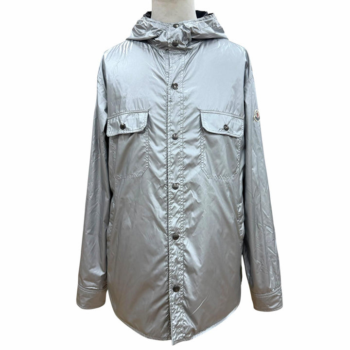 未使用品▼MONCLER モンクレール DONAN ロゴワッペン付 フーデッド リバーシブル マウンテンパーカー カーキ ブラック シルバー 3 正規品