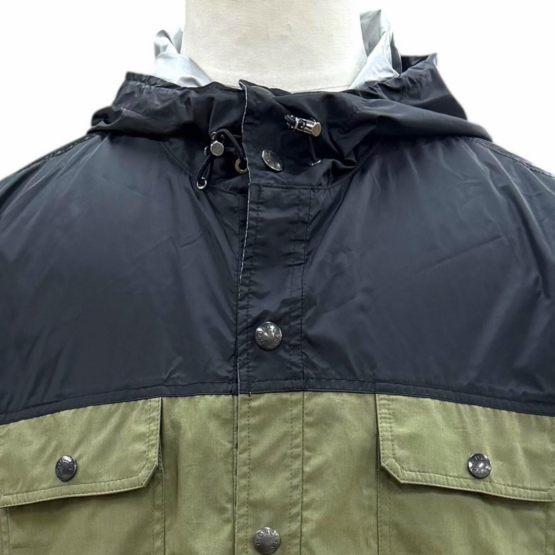 未使用品▼MONCLER モンクレール DONAN ロゴワッペン付 フーデッド リバーシブル マウンテンパーカー カーキ ブラック シルバー 3 正規品