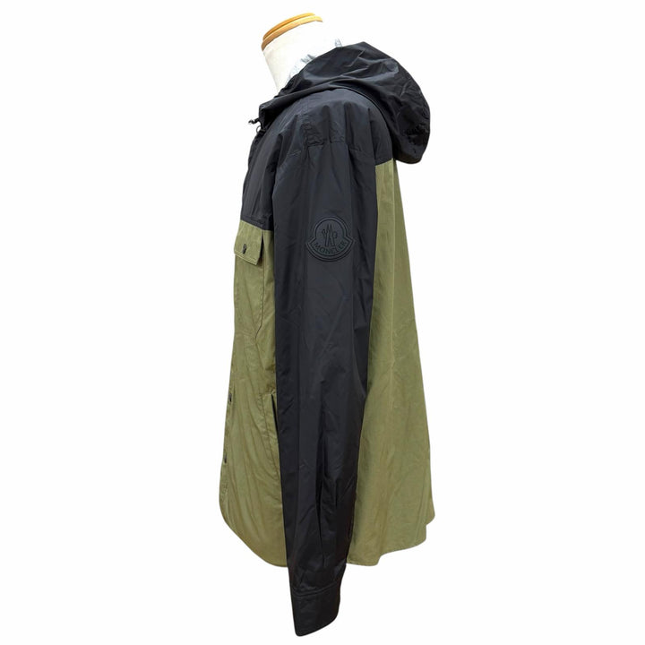 未使用品▼MONCLER モンクレール DONAN ロゴワッペン付 フーデッド リバーシブル マウンテンパーカー カーキ ブラック シルバー 3 正規品