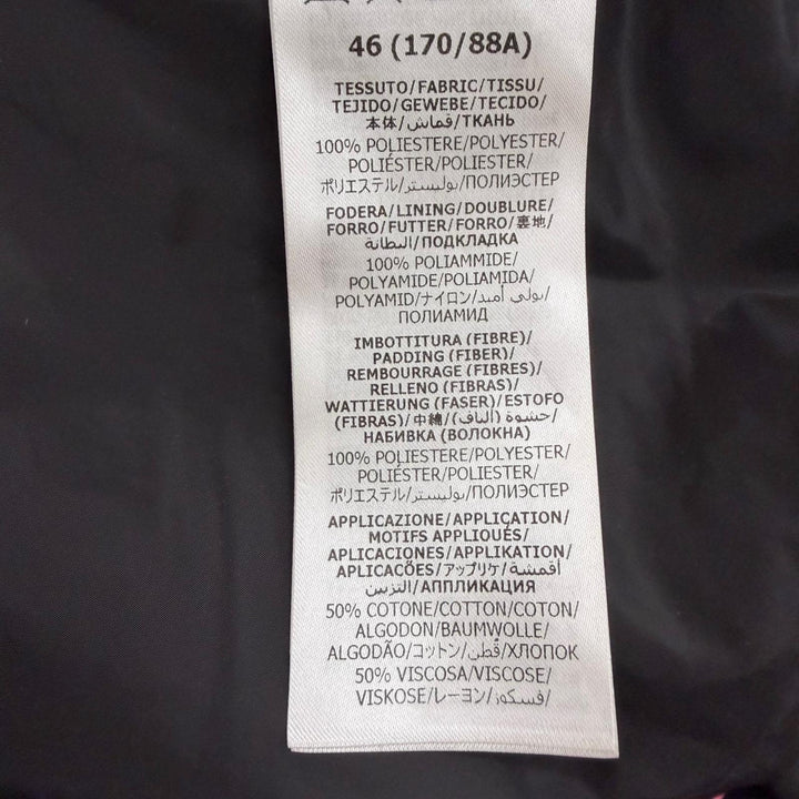 美品□GUCCI adidas グッチ アディダス 722262 ロゴ総柄 中綿入り ナイロンパーカー ブルゾン 黒 マルチカラー 46 イタリア製 正規品