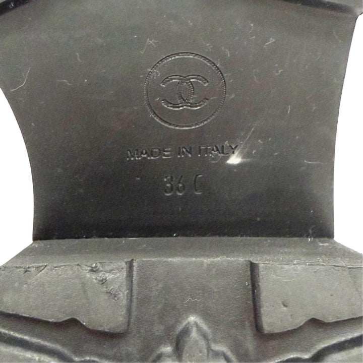 美品△CHANEL シャネル G36749 ココマーク ロゴ金具 裏地マトラッセ スウェードレザー アンクルブーツ ショートブーツ ダークブラウン 36