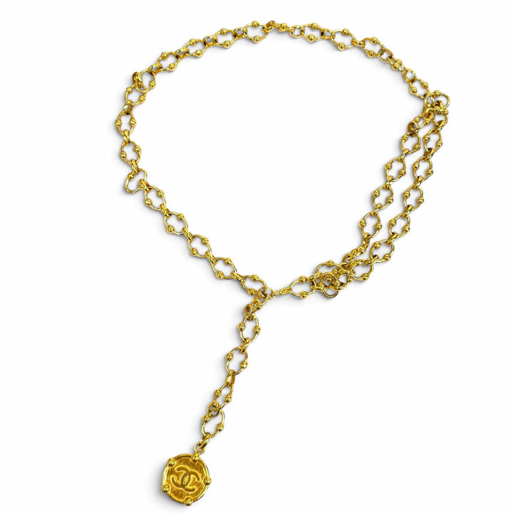 美品★CHANEL シャネル ヴィンテージ 23 ココマーク チェーン ベルト ゴールド フランス製 レディース