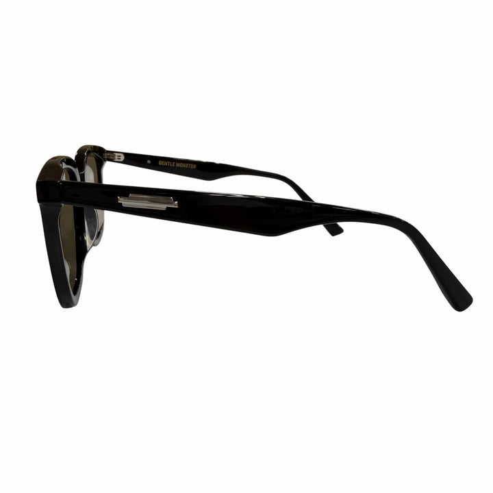 極美品▼GENTLE MONSTER ジェントルモンスター LILIT アイウェア サングラス ブラック レンズ：ブラウン 63□17-149 度なし メンズ 箱付