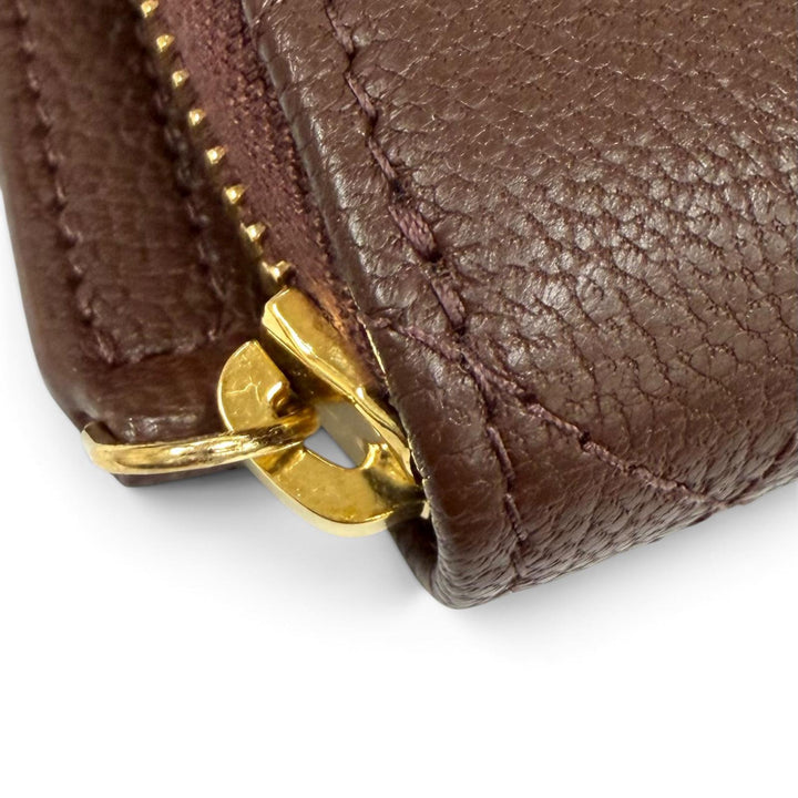極美品★CHANEL シャネル AP4918 ココマーク ラウンドジップ グレインドゴートスキン コンパクトウォレット 二つ折り財布 箱・保存袋付