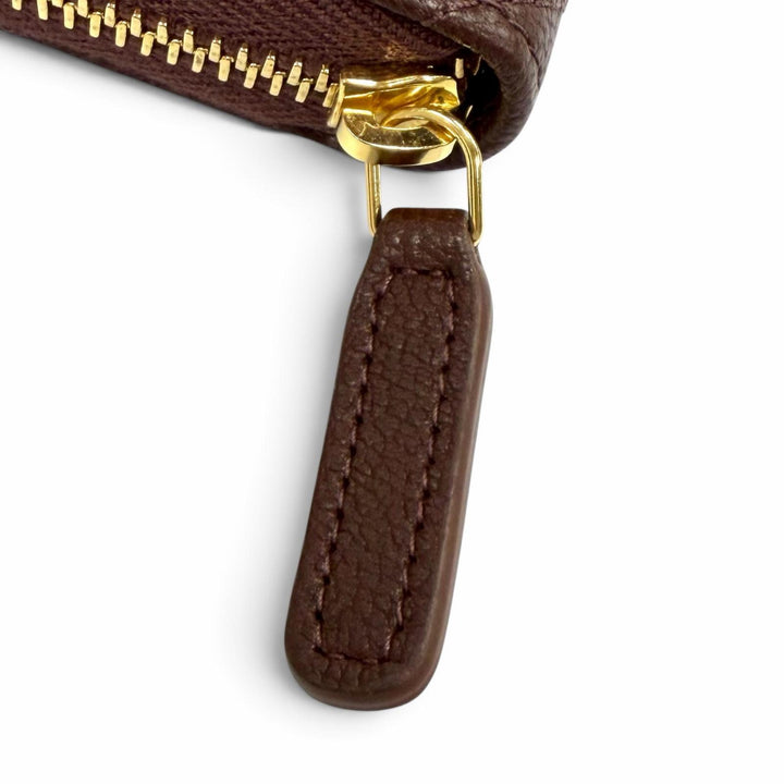 極美品★CHANEL シャネル AP4918 ココマーク ラウンドジップ グレインドゴートスキン コンパクトウォレット 二つ折り財布 箱・保存袋付