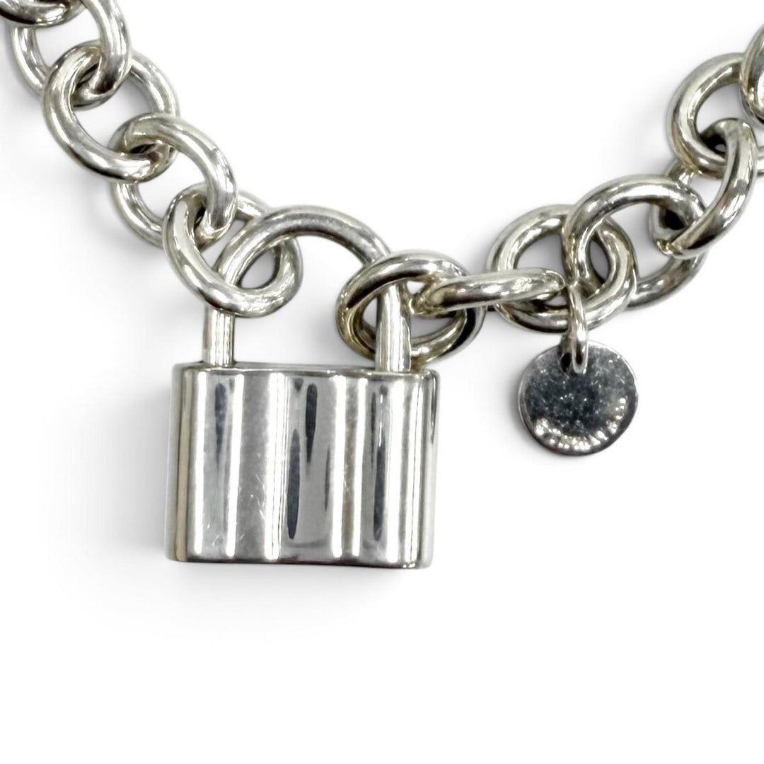 極美品★TIFFANY&amp;Co. ティファニー 925 1837 ロック ブレスレット ロゴ入り 内周17cm アクセサリー シルバー 重量23.38g レディース