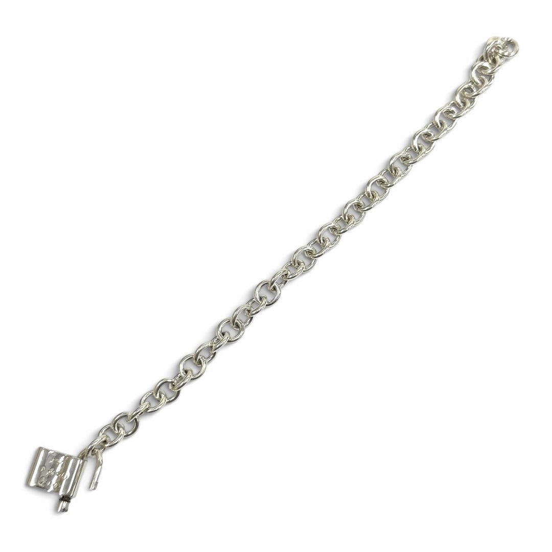 極美品★TIFFANY&amp;Co. ティファニー 925 1837 ロック ブレスレット ロゴ入り 内周17cm アクセサリー シルバー 重量23.38g レディース
