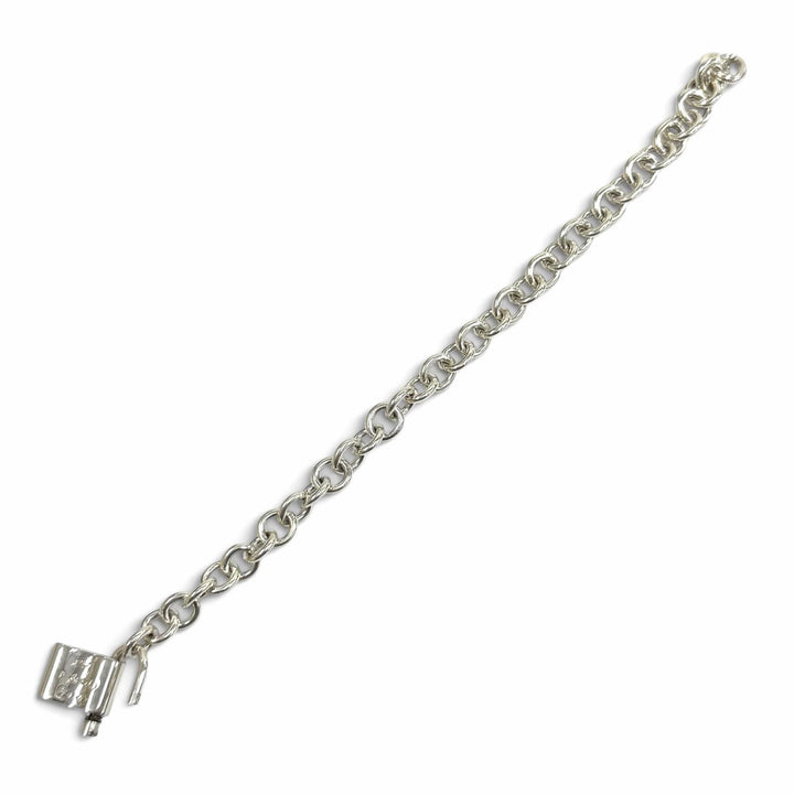 極美品★TIFFANY&amp;Co. ティファニー 925 1837 ロック ブレスレット ロゴ入り 内周17cm アクセサリー シルバー 重量23.38g レディース