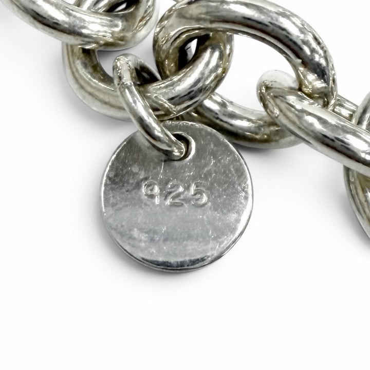 極美品★TIFFANY&amp;Co. ティファニー 925 1837 ロック ブレスレット ロゴ入り 内周17cm アクセサリー シルバー 重量23.38g レディース