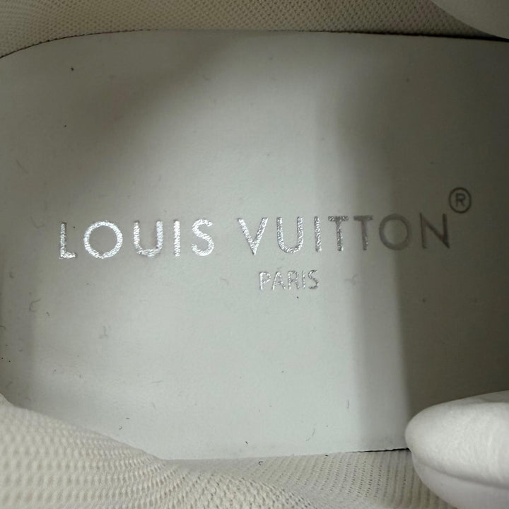極美品▼LOUIS VUITTON ルイヴィトン 1ABIHY LVアークライトライン レザー使い スニーカー ホワイト ライトブルー 9 イタリア製 メンズ