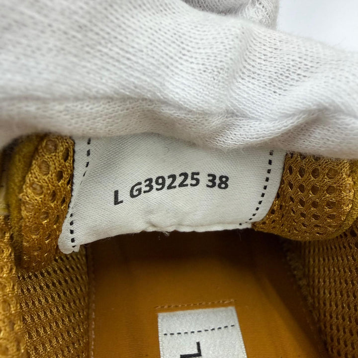 極美品☆CHANEL シャネル G39225 ココマーク・ロゴ スウェードレザー ローカットスニーカー ブラウン系 38 イタリア製 レディース