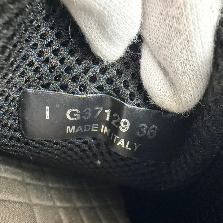 美品☆CHANEL シャネル G37129 ココマーク・ロゴ レースアップ ローカットスニーカー ベージュ 36 イタリア製 レディース 箱・保存袋付き