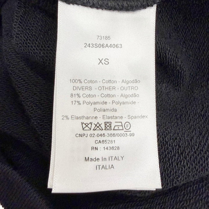 極美品△Christian Dior クリスチャンディオール 243S06A4063 DIOR VIBE コットン100％ スター 半袖 フーディー パーカー 黒 XS 正規品