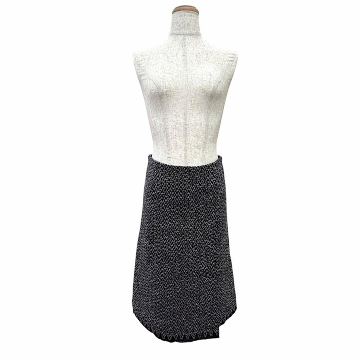 極美品△CHANEL シャネル P56743V30499 シルク・カシミヤ混 ココマーク ライオン金具 ツイード ロングスカート ブラック 36 正規品 仏製