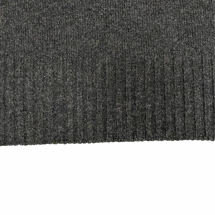 美品△HERMES エルメス カシミヤ100％ ハイネック ノースリーブ ニット ワンピース チャコールグレー LA イタリア製 正規品 レディース