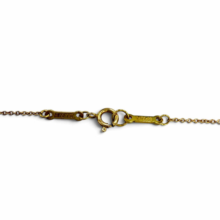 極美品☆TIFFANY&amp;Co. ティファニー オープンティアドロップ ペンダント 750（YG）ネックレス イエローゴールド 重量2.04g 箱・保存袋付き