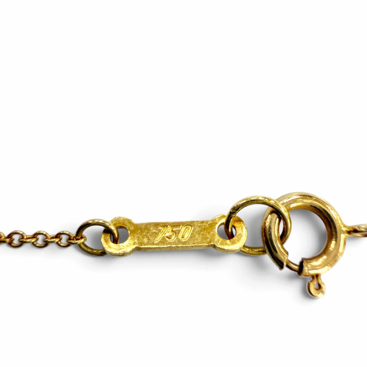 極美品☆TIFFANY&amp;Co. ティファニー オープンティアドロップ ペンダント 750（YG）ネックレス イエローゴールド 重量2.04g 箱・保存袋付き