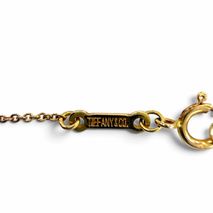極美品☆TIFFANY&amp;Co. ティファニー オープンティアドロップ ペンダント 750（YG）ネックレス イエローゴールド 重量2.04g 箱・保存袋付き