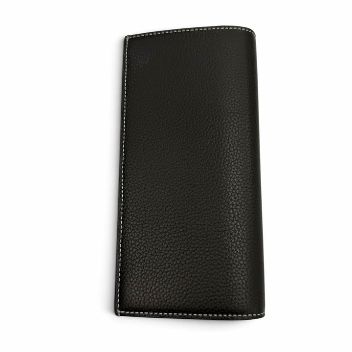 極美品▼DIOR ディオール オム 2ADBC330YKK Saddle サドル レザー ロゴ金具 ロングウォレット 二つ折り 長財布 ブラック メンズ 箱付き