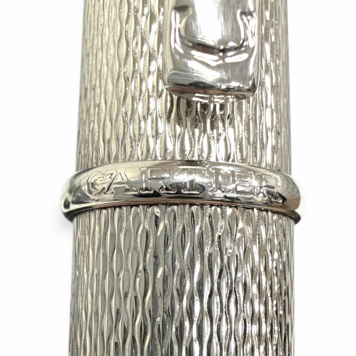 極美品□Cartier カルティエ ディアボロ ドゥ カルティエ ブルージェムストーン ボールペン シルバー フランス製 メンズ 筆記確認済み