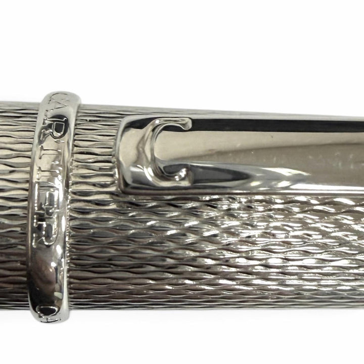 極美品□Cartier カルティエ ディアボロ ドゥ カルティエ ブルージェムストーン ボールペン シルバー フランス製 メンズ 筆記確認済み
