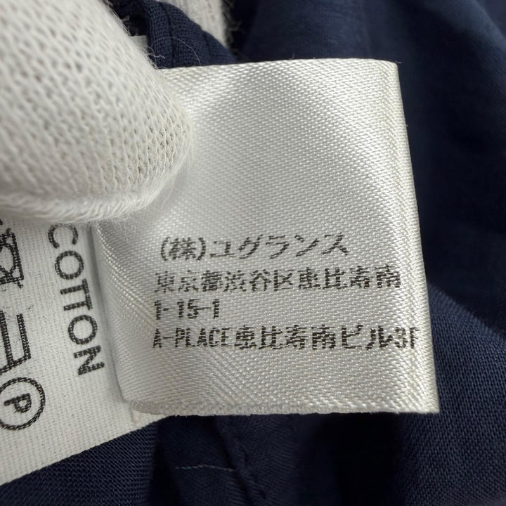 美品☆DRIES VAN NOTEN ドリスヴァンノッテン ドローコード ボリュームスリーブ ギャザープルオーバーブラウス トップス ネイビー 正規品