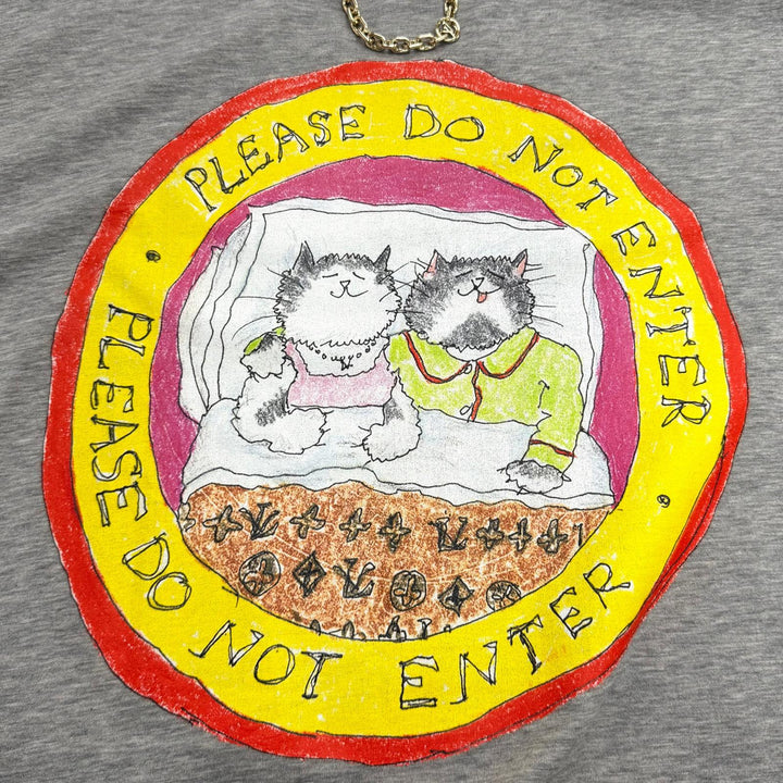 極美品★ルイヴィトン 26SS 1AHYSK キャットスタンプ Tシャツ コットン100％ グレース コディントン LVチェーン 半袖Ｔシャツ M 正規品